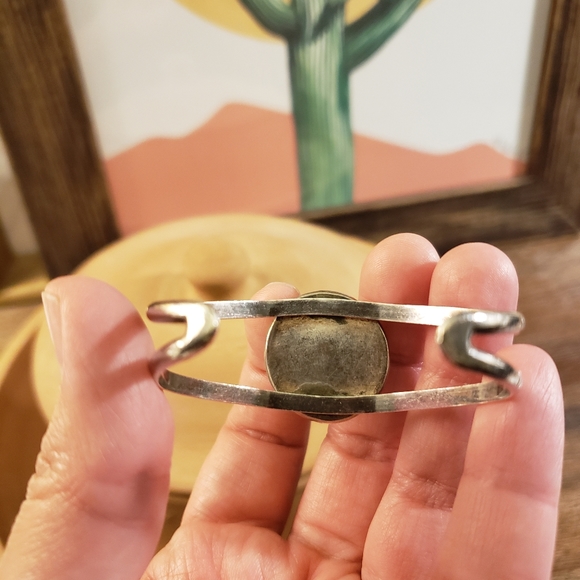 Vintage Sterling Silver Turquoise Cuff Bracelet